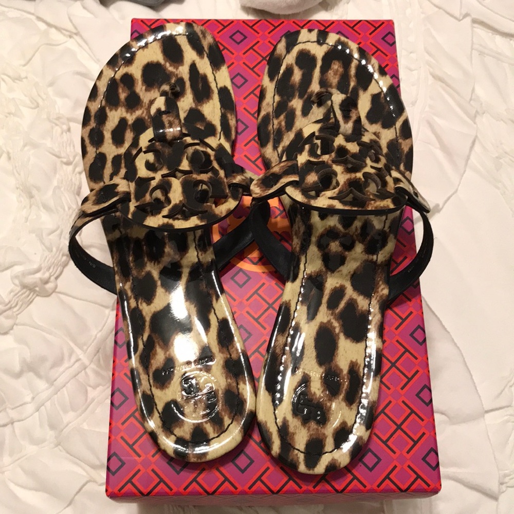 Tory Burch Miller Sandals in natural leopard
